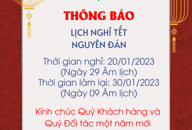 Thông báo lịch nghỉ Tết Nguyên đán năm 2023