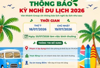 THÔNG BÁO LỊCH NGHỈ DU LỊCH CBNV