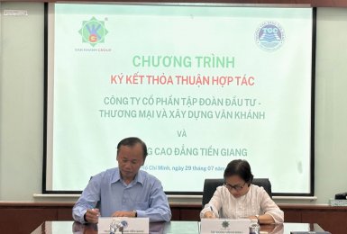 VÂN KHÁNH GROUP KÝ KẾT HỢP TÁC CÙNG TRƯỜNG CAO ĐẲNG TIỀN GIANG