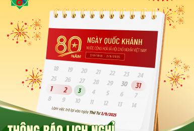 THÔNG BÁO LỊCH NGHỈ LỄ QUỐC KHÁNH 02/09/2025