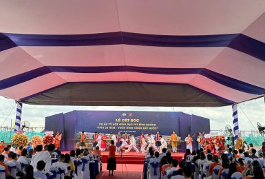 LỄ CẤT NÓC DỰ ÁN TỔ HỢP FPT BÌNH DƯƠNG - ĐÁNH DẤU CỘT MỐC MỚI CỦA DỰ ÁN TRỌNG ĐIỂM 